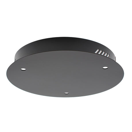 Florón redondo negro, Ø250x40mm