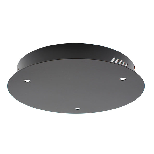 Florón redondo negro, Ø250x40mm
