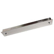 Florón rectangular fabricado en acero inoxidable pulido, 500x70x40mm