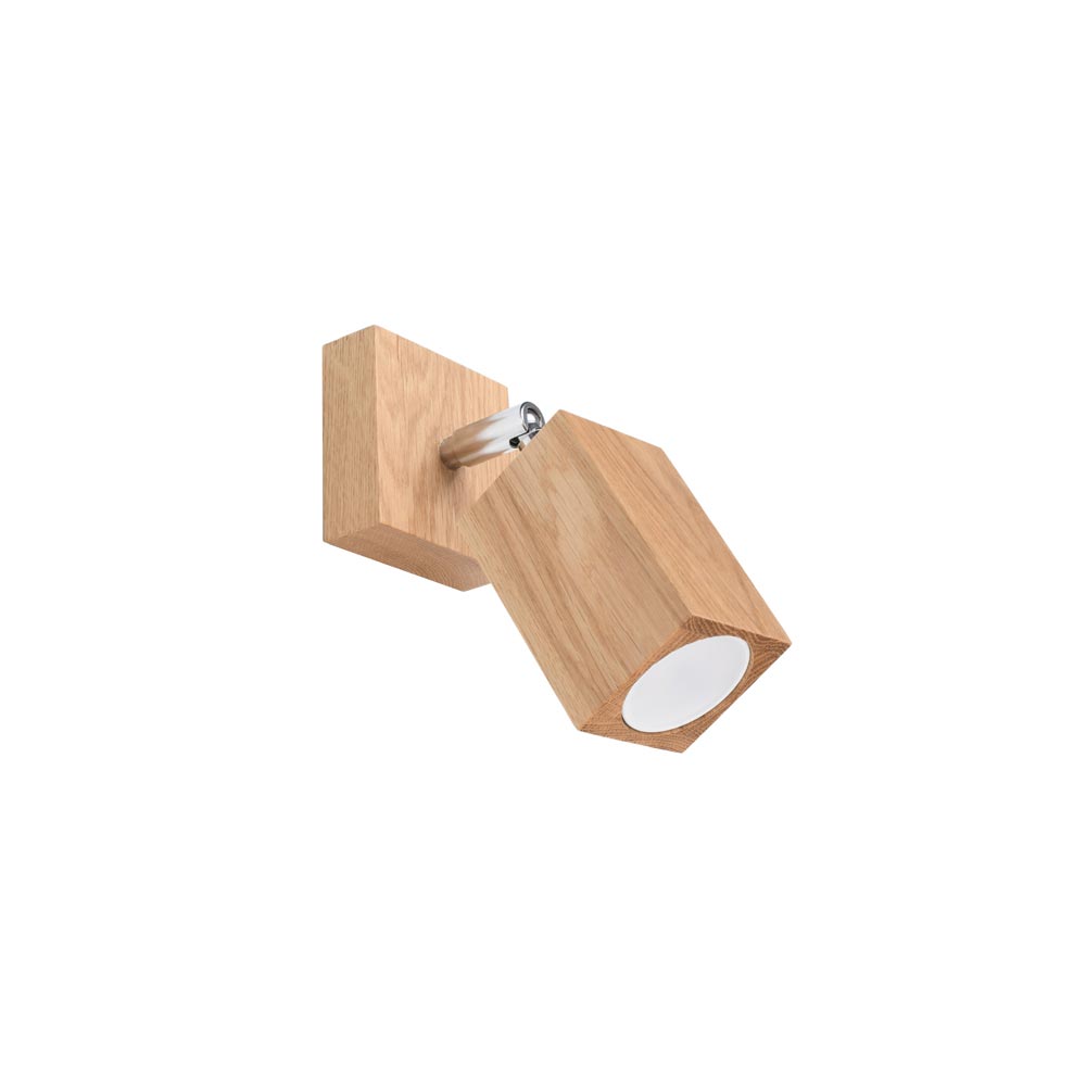 Aplique de pared KEKE, roble, GU10