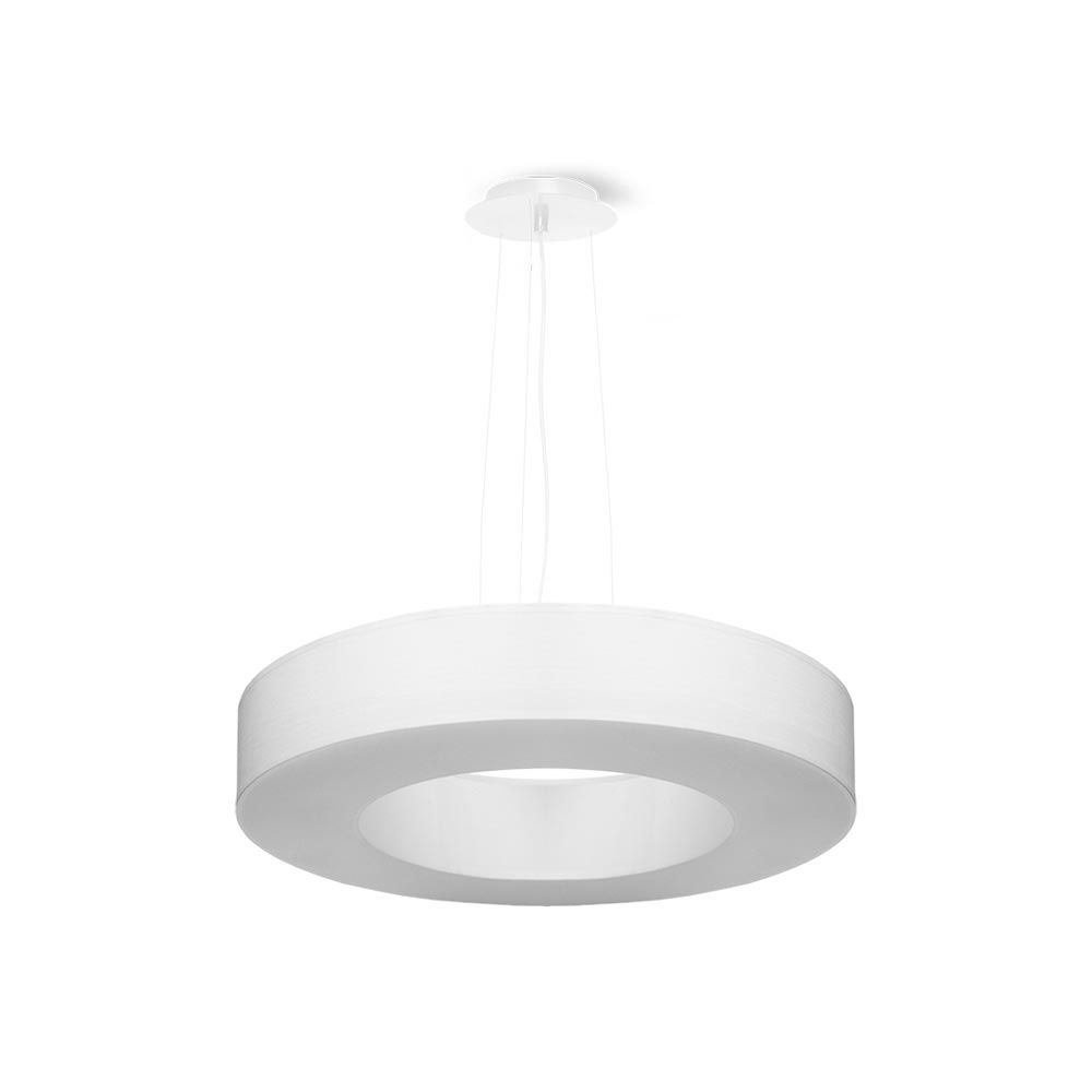 Lámpara suspendida SATURNO SLIM 50 blanca, E27