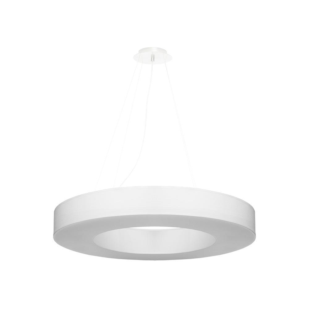 Lámpara suspendida SATURNO SLIM 70 blanca, E27