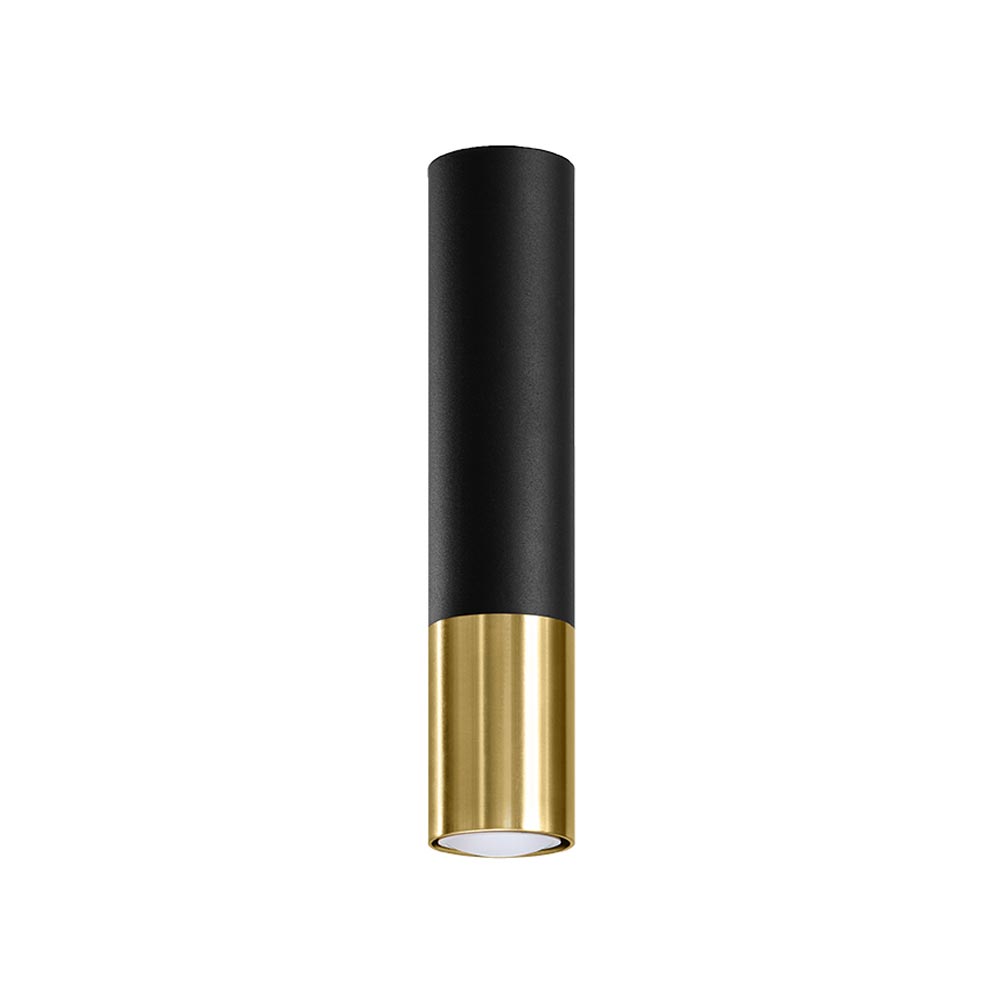 Aplique de techo LOOPEZ negro, GU10/dorado