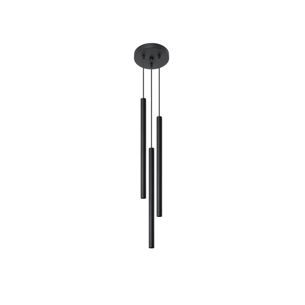 Lámpara de techo PASTELO 3P negra, G9