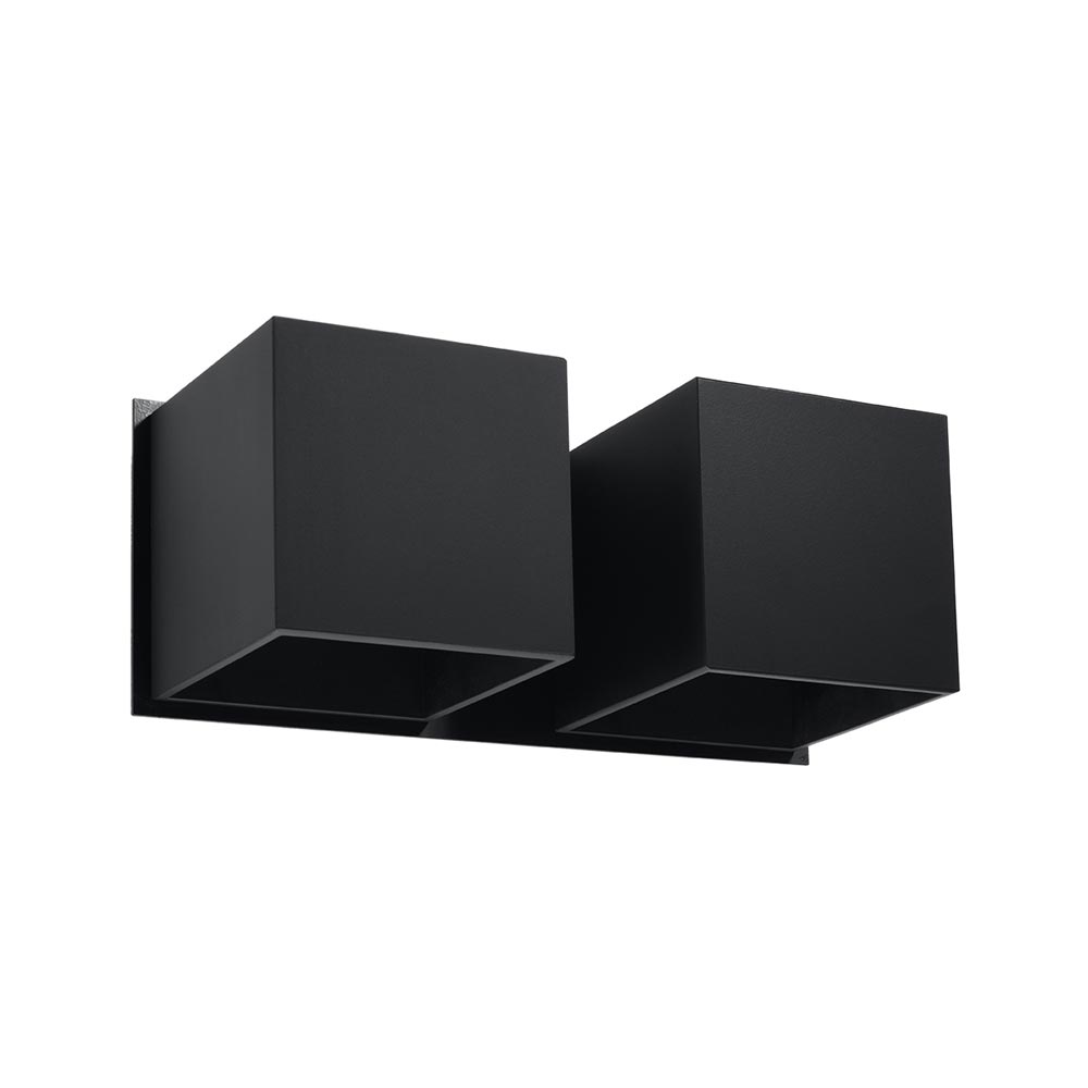 Aplique de pared QUAD 2 negro, G9