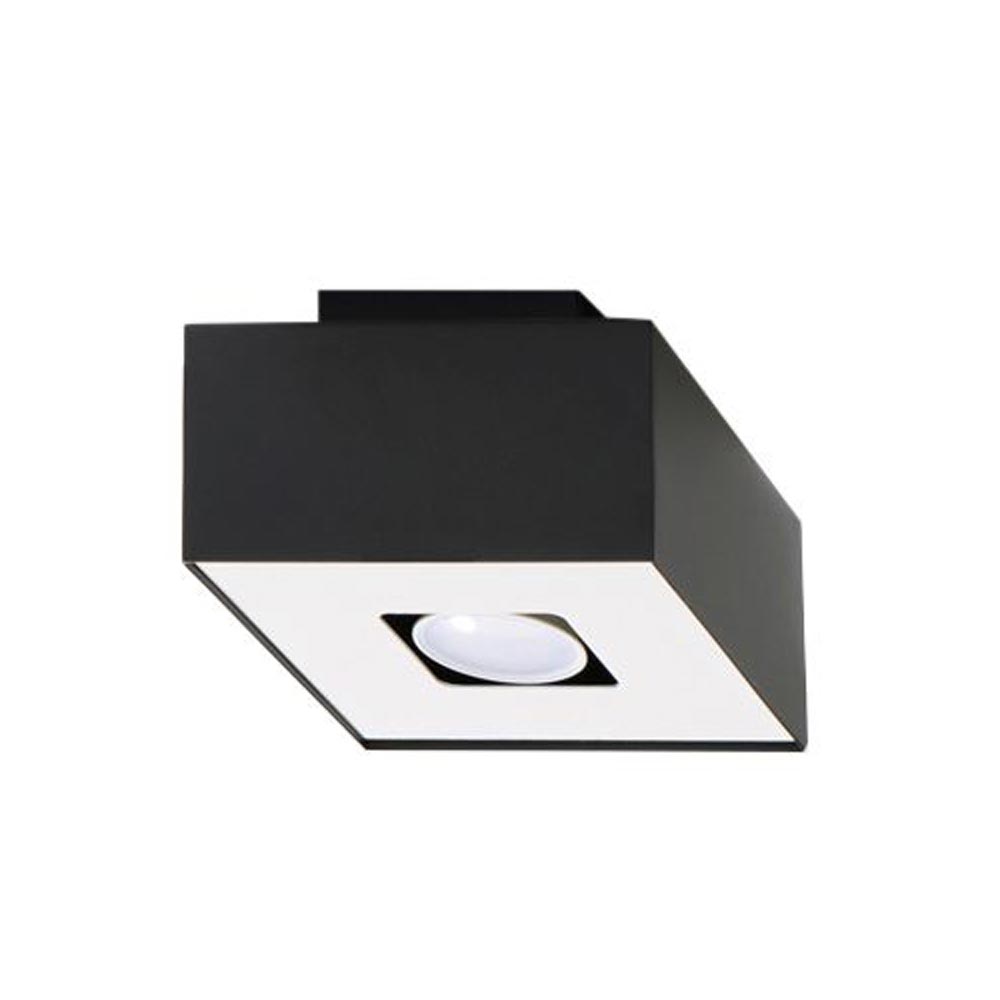 Aplique de techo MONO 1 negro, GU10