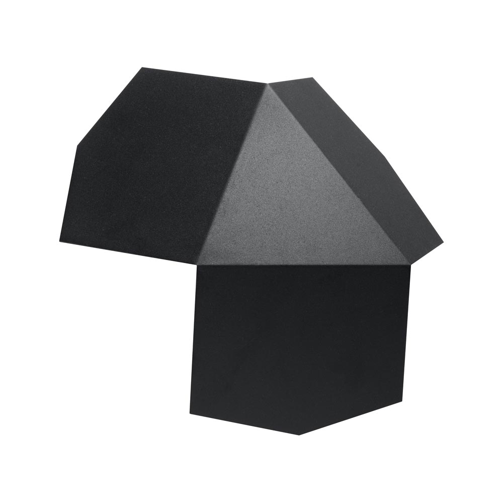 Aplique de pared TRES negro, G9