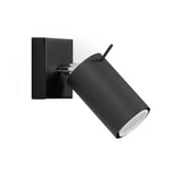 Aplique de pared RING negro, GU10