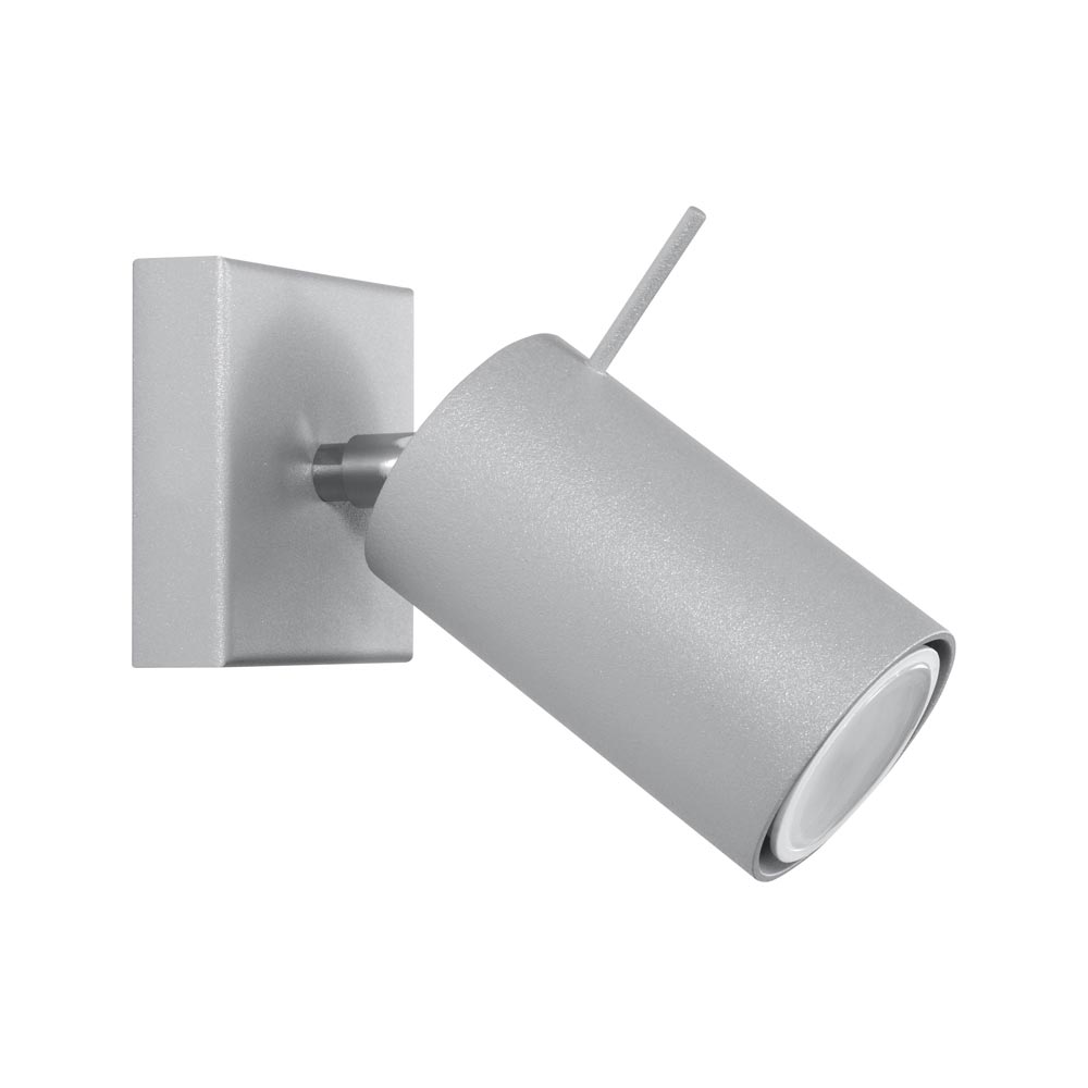 Aplique de pared RING 1 gris, GU10