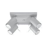 Aplique de techo RING 4 gris, GU10
