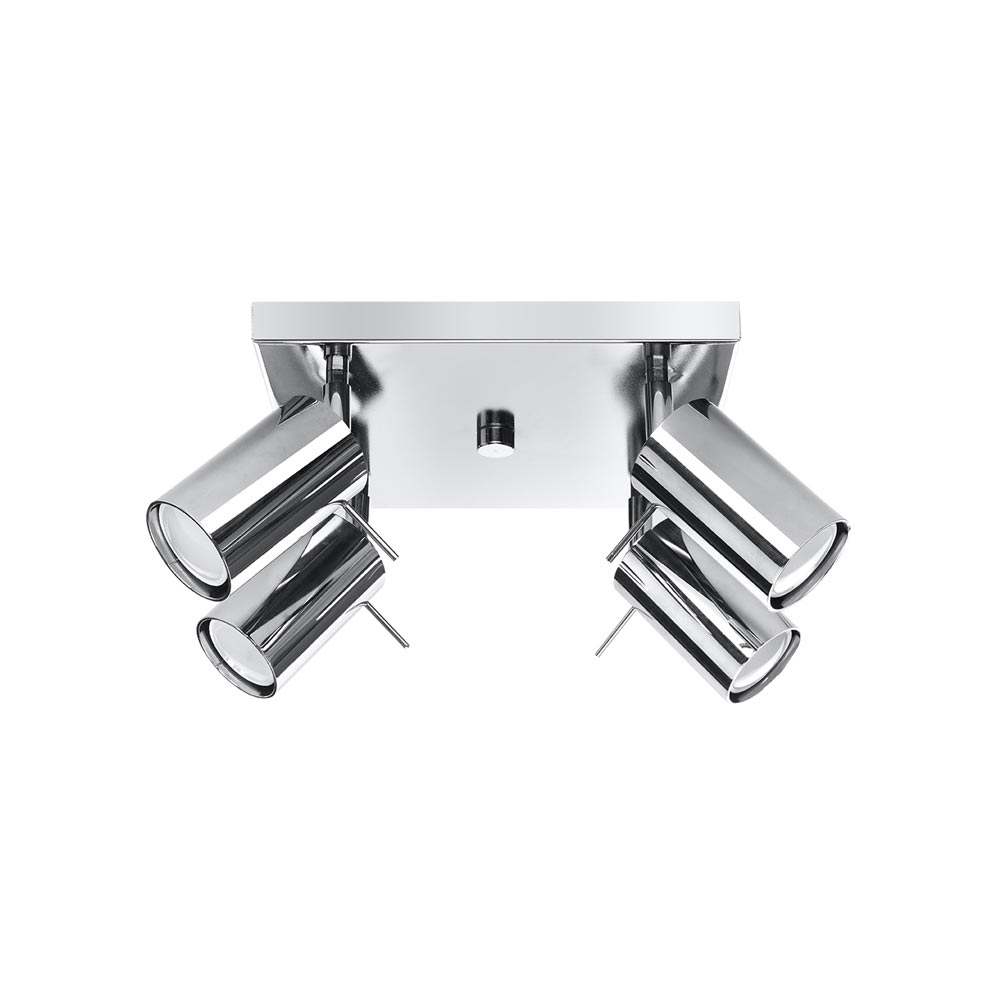 Aplique de techo RING 4 cromo, GU10
