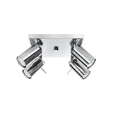 Aplique de techo RING 4 cromo, GU10