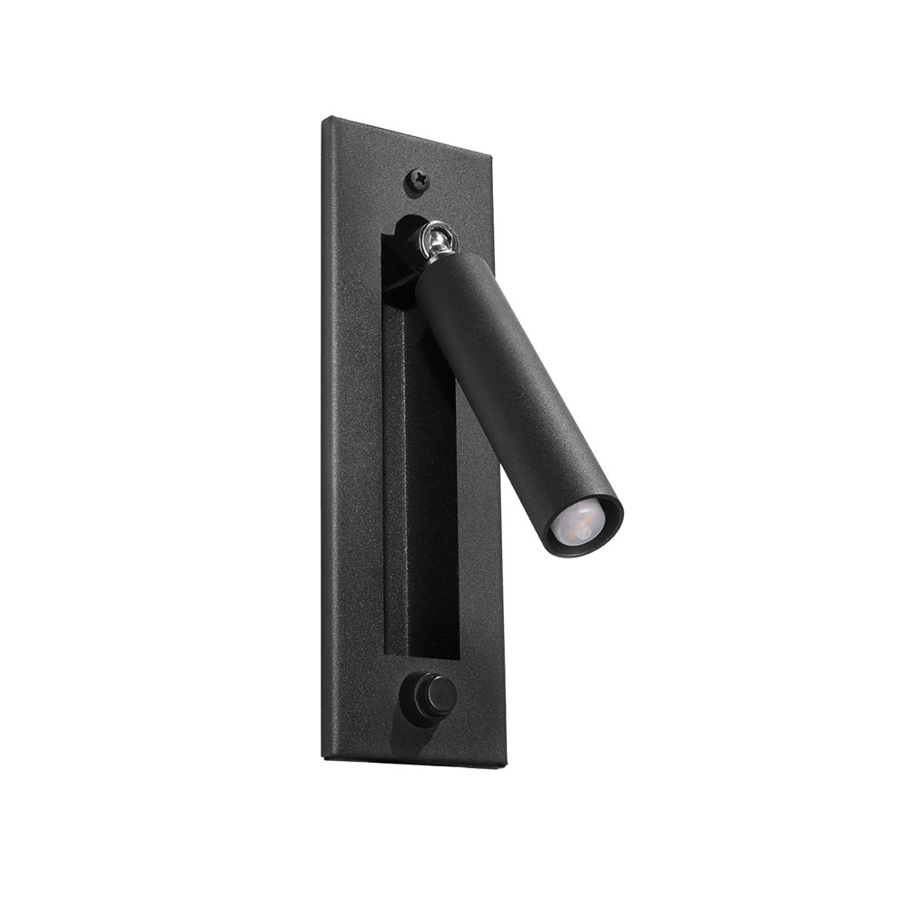 Aplique de pared ENIF negro, G9