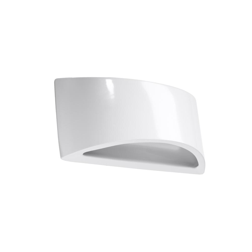 Aplique de pared barnizado VIXEN blanco brillo