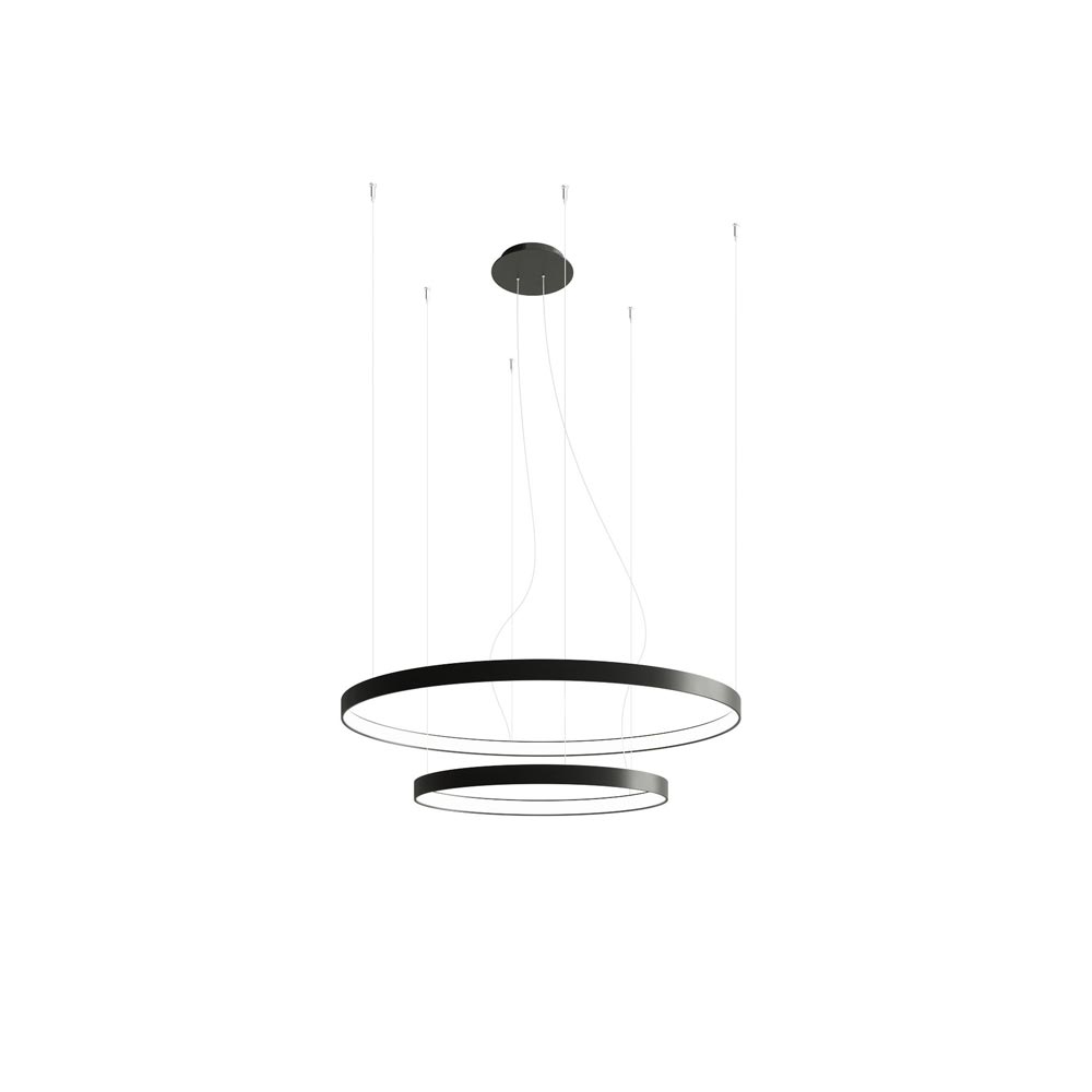 Lámpara colgante LED RIO 2 55/78, negro, 80W, 3000K