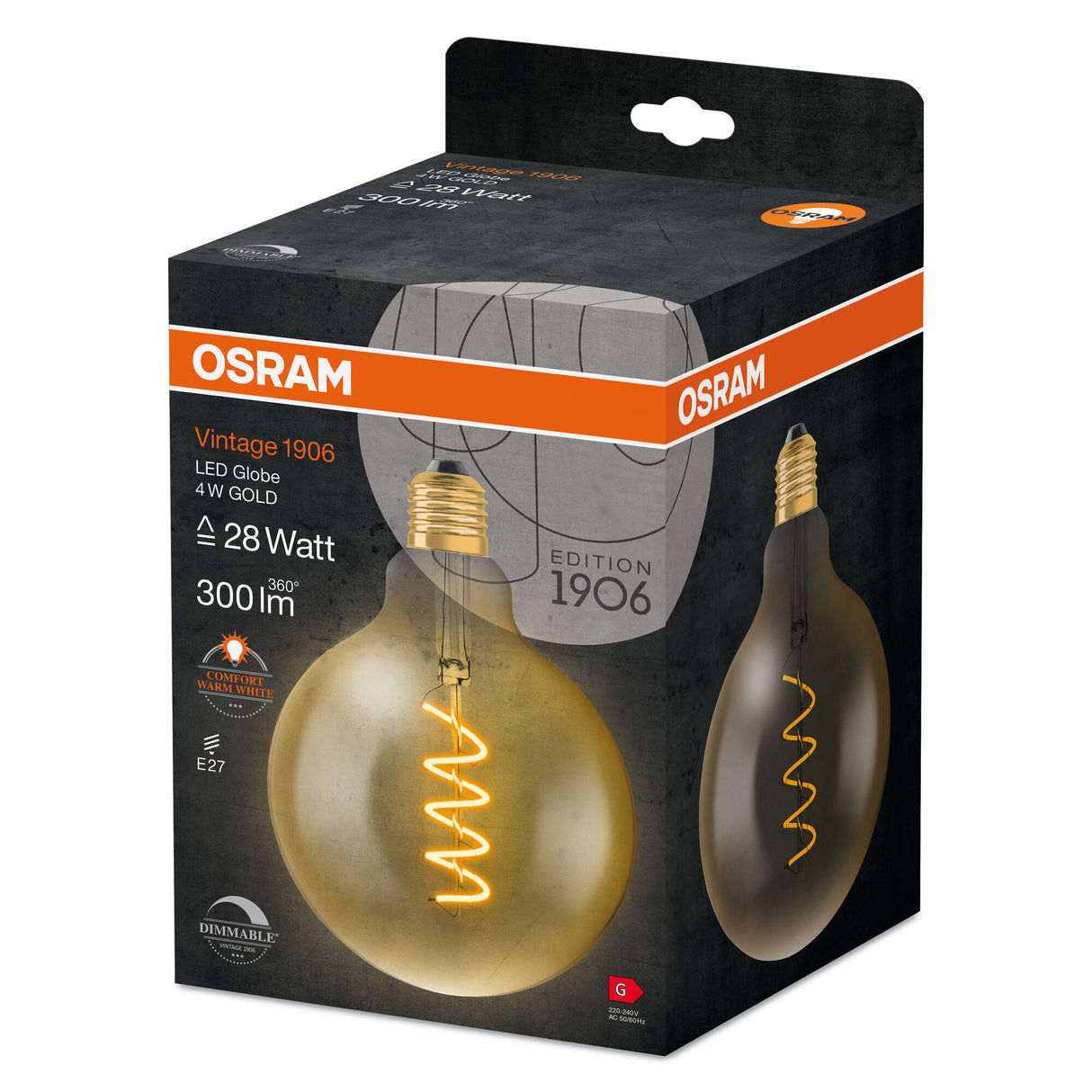 Ledvance/Osram Bombilla LED "Classic" E27 4W 300Lm 2000K 300º IP20 Regulable