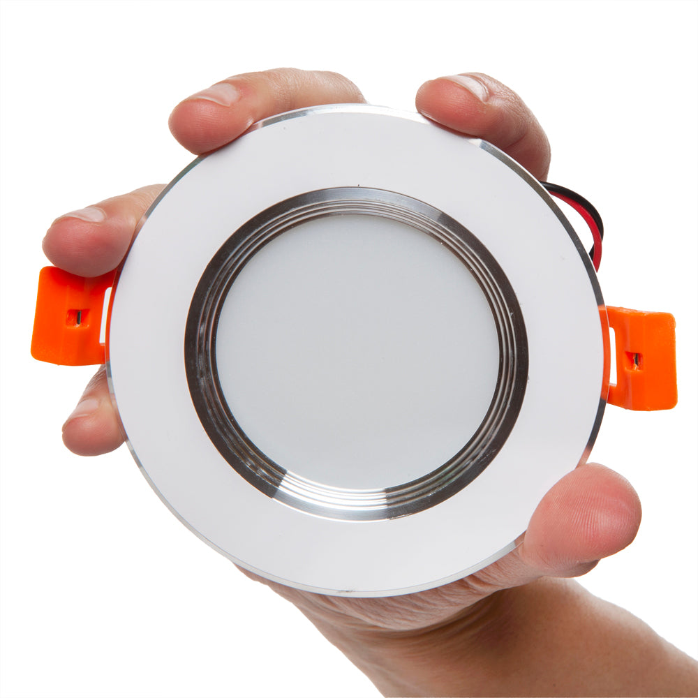 Foco Downlight  LED Ø100Mm Aro Plateado 5W 370-400Lm 30.000H