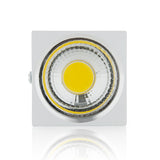 Downlight de LEDs de Superficie COB Cuadrado  Cuerpo Blanco 57x57mm 3W 270Lm 30.000H