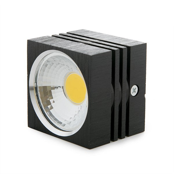 Downlight de LEDs de Superficie COB Cuadrado Cuerpo Negro 57x57mm 3W 270Lm 30.000H