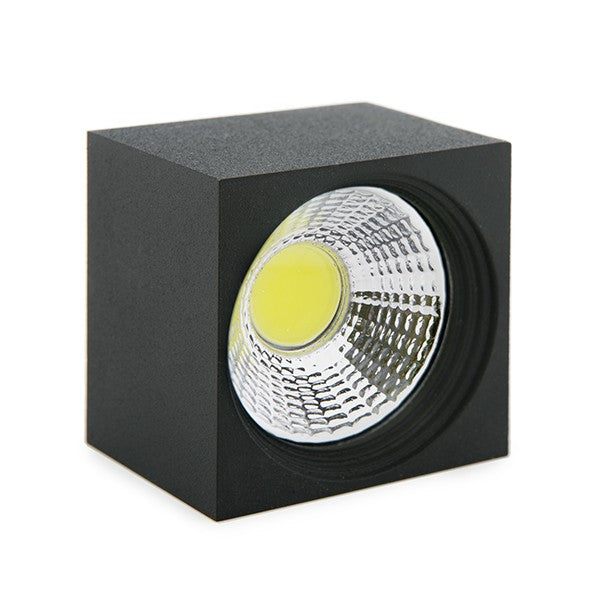 Downlight de LEDs de Superficie COB Cuadrado Cuerpo Negro 57x57mm 3W 270Lm 30.000H