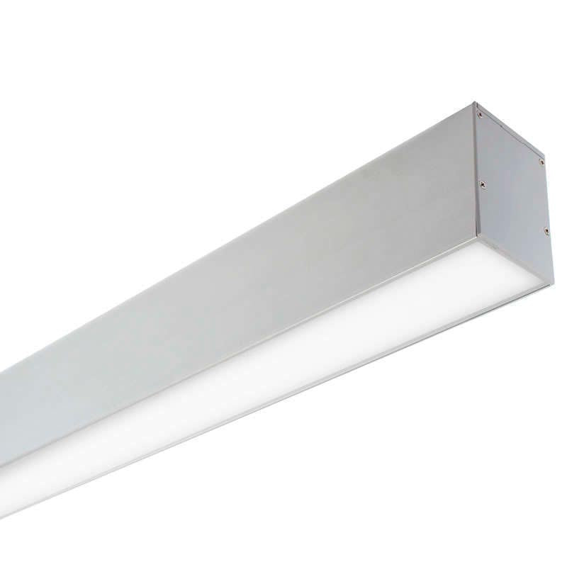 Luminaria de suspensión lineal que ofrece una iluminación general a través del difusor de policarbonato opal que crea un ambiente perfecto para cualquier estancia. Luz (2700K-6500K) ajustable mediante mando a distancia.