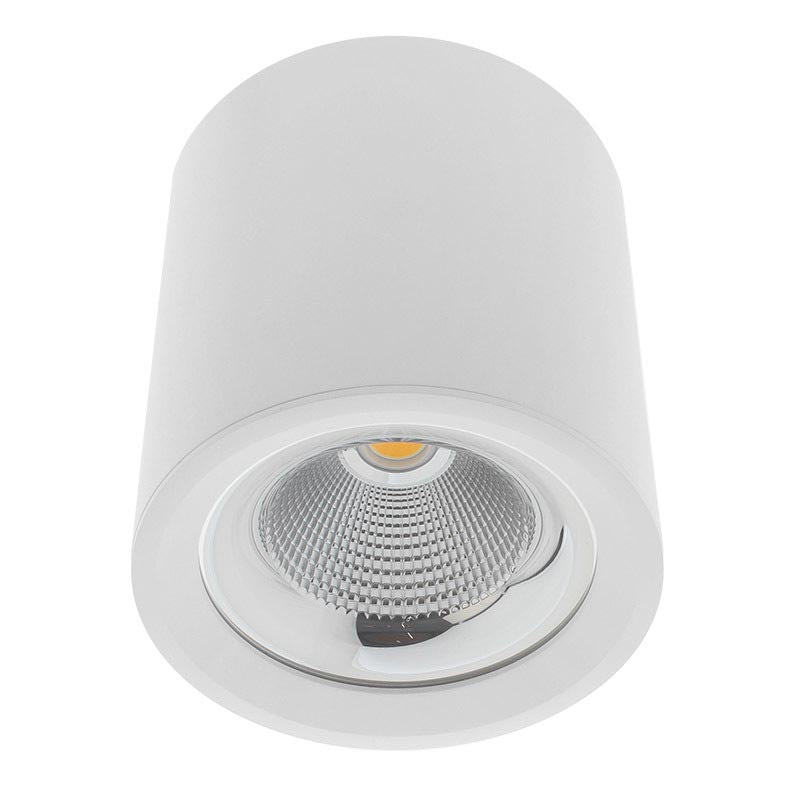 Foco Led de altas prestaciones con chip LED  CREE y driver 0-10V regulable. Para la iluminación general de todo tipo de ambientes. De estilo minimalista fabricada en aluminio de alta calidad y lacado en color blanco mate.