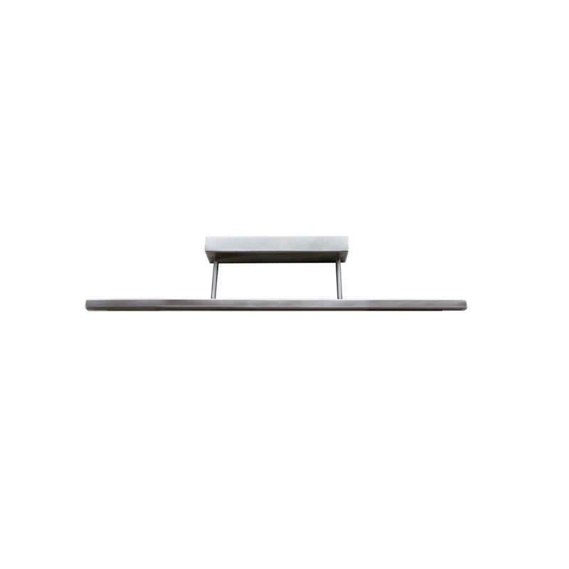 Luminaria led minimalista de acero inoxidable para la iluminación de cuadros. Emite una cortina de luz fría sin emisión de calor y gran eficiencia. Ideal para combinar diferentes tipos de iluminación en estancias, pasillos, baños, entradas o recibidores.