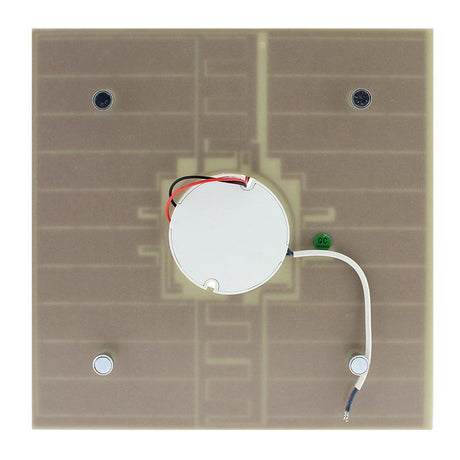 Placa LED cuadrada para alojar en housing o carcasas de plafones o downlight. Ofrece máximo ángulo de apertura que proporciona iluminación general con una máxima eficiencia. Incluye driver led.