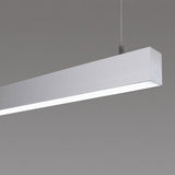 Luminaria de suspensión lineal de aluminio anodizado color silver y con una longitud de 2 metros que ofrece una iluminación general a través del difusor de policarbonato opal que crea un ambiente perfecto para cualquier estancia. Regulación de intensidad 0-10V.