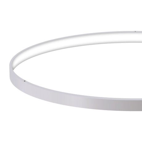 Kit que incluye perfil circular de aluminio y cubierta de silicona opal. Para fabricar espectaculares luminarias LED con múltiples opciones de instalación. Lacado en color blanco mate.
