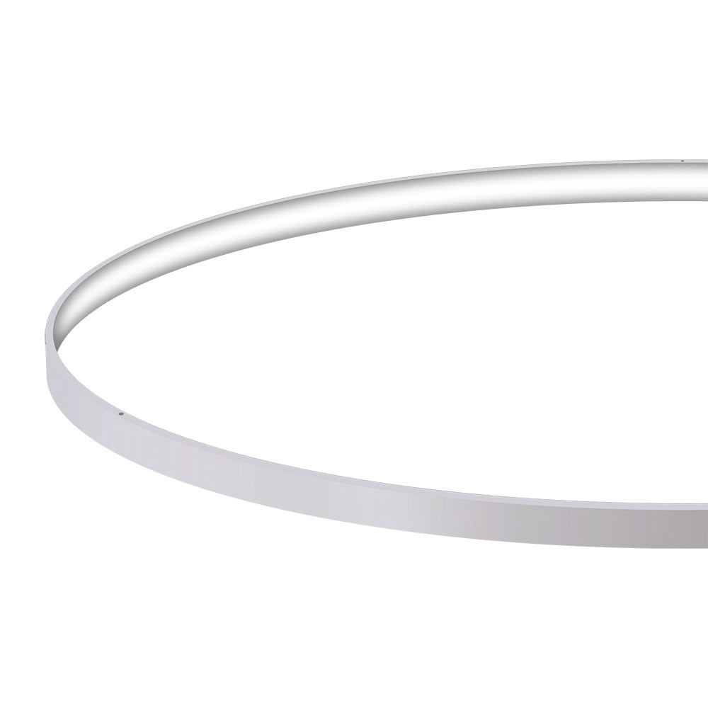 Kit que incluye perfil circular de aluminio y cubierta de silicona opal. Para fabricar espectaculares luminarias LED con múltiples opciones de instalación. Lacado en color blanco mate.