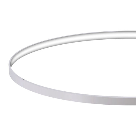 Kit que incluye perfil circular de aluminio y cubierta de silicona opal. Para fabricar espectaculares luminarias LED con múltiples opciones de instalación. Lacado en color blanco mate.