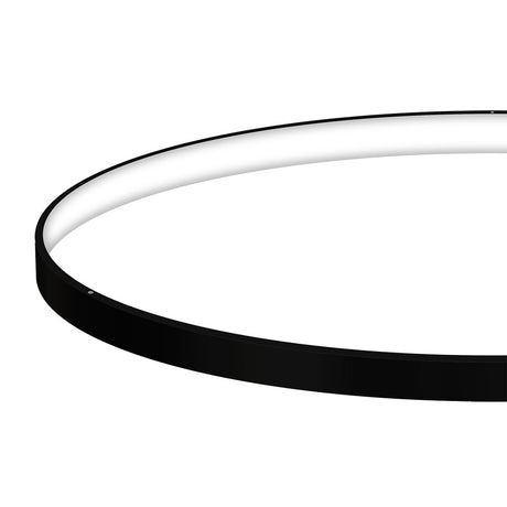 Kit que incluye perfil circular de aluminio y cubierta de silicona opal. Para fabricar espectaculares luminarias LED con múltiples opciones de instalación. Lacado en color negro mate.