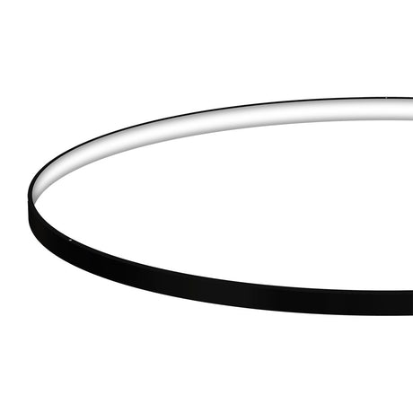 Kit que incluye perfil circular de aluminio y cubierta de silicona opal. Para fabricar espectaculares luminarias LED con múltiples opciones de instalación. Lacado en color negro mate.