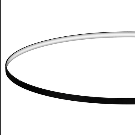 Kit que incluye perfil circular de aluminio y cubierta de silicona opal. Para fabricar espectaculares luminarias LED con múltiples opciones de instalación. Lacado en color negro mate.