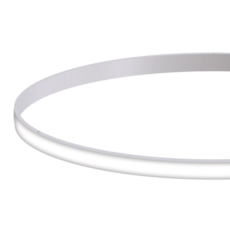 Kit que incluye perfil circular de aluminio y cubierta de silicona opal. Para fabricar espectaculares luminarias LED con múltiples opciones de instalación. Lacado en color blanco mate.