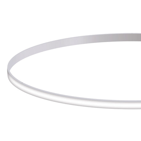 Kit que incluye perfil circular de aluminio y cubierta de silicona opal. Para fabricar espectaculares luminarias LED con múltiples opciones de instalación. Lacado en color blanco mate.