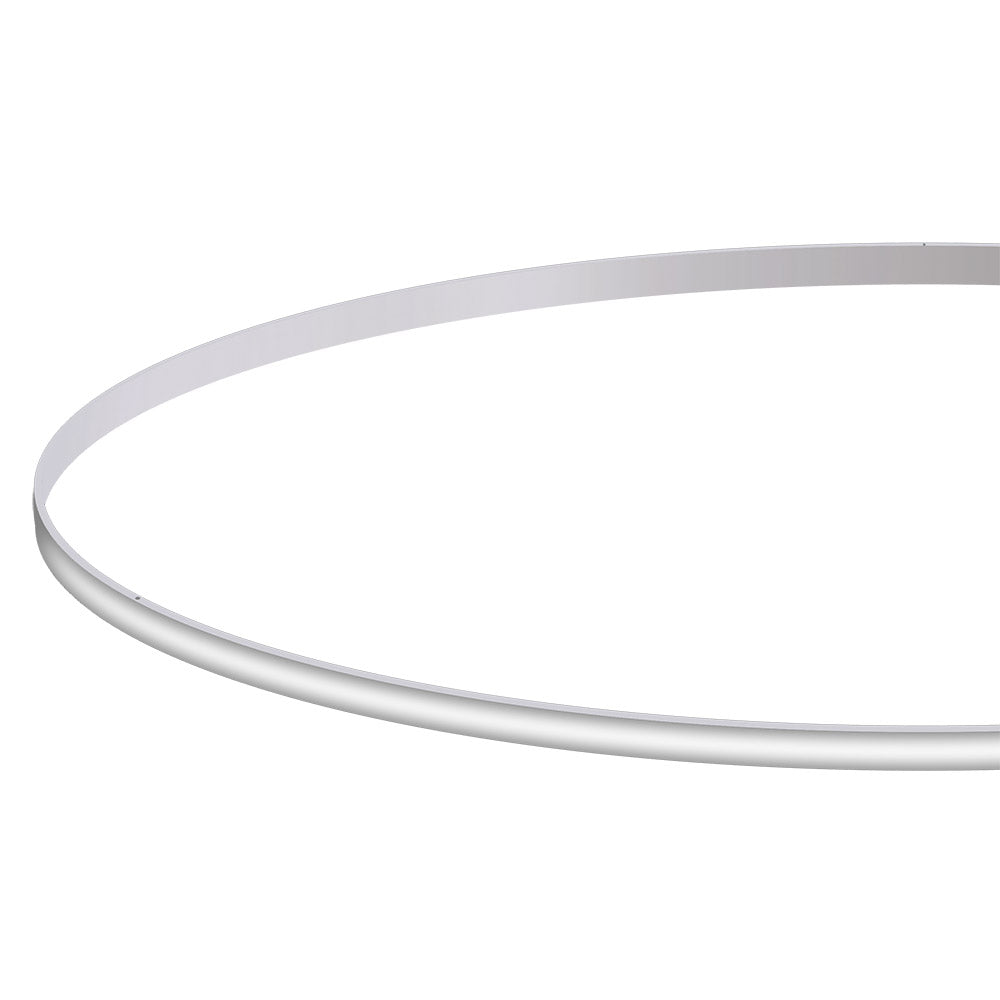 Kit que incluye perfil circular de aluminio y cubierta de silicona opal. Para fabricar espectaculares luminarias LED con múltiples opciones de instalación. Lacado en color blanco mate.