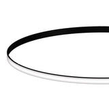Kit que incluye perfil circular de aluminio y cubierta de silicona opal. Para fabricar espectaculares luminarias LED con múltiples opciones de instalación. Lacado en color negro mate.