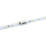 Conector PCB para la composición de iluminación modular de vitrinas VITRA. Permite conectar fácilmente tiras led rígidas sin necesidad de soldaduras.
