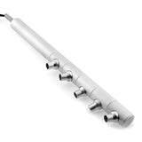 Luminaria de gran calidad que incorpora chip led CREE COB y driver led. Sus cinco mini focos pueden ser orientados en cualquier posición para la iluminación de los objetos de la exposición.