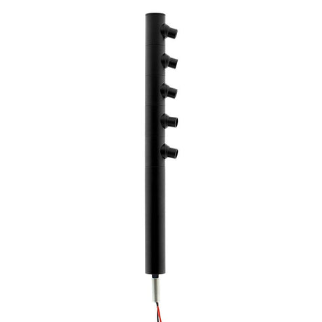 Luminaria de gran calidad que incorpora chip led CREE COB y driver led. Sus cinco mini focos pueden ser orientados en cualquier posición para la iluminación de los objetos de la exposición.