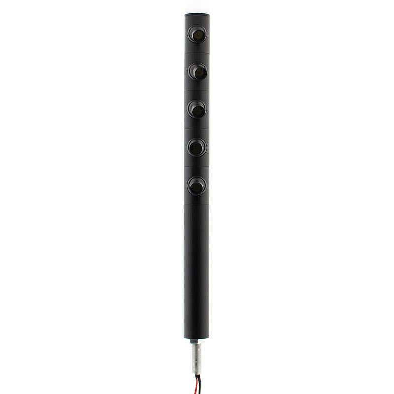 Luminaria de gran calidad que incorpora chip led CREE COB y driver led. Sus cinco mini focos pueden ser orientados en cualquier posición para la iluminación de los objetos de la exposición.
