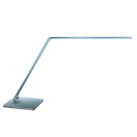 Lámpara de escritorio, flexo Led, de grandes dimensiones con dos brazos articulados y luminaria led de LG de alta potencia, conector USB para carga de dispositivos integrado en la base. Con un diseño estilizado, moderno y funcional, realizado con materiales de la más alta calidad en acero y aluminio. su brazo flexible permite dirigir su haz de luz en cualquier dirección.