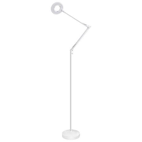 Lámpara led de pie con brazo articulado que permite dirigir su haz de luz en cualquier dirección. Control táctil con selector de intensidad. Con un diseño clásico y funcional. Realizado con materiales de alta calidad.  