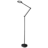 Lámpara led de pie con brazo articulado que permite dirigir su haz de luz en cualquier dirección. Control táctil con selector de intensidad. Con un diseño clásico y funcional. Realizado con materiales de alta calidad.  