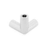 Conector con conectores DC hembra en sus extremos para la composición de iluminación modular de vitrinas VITRA.