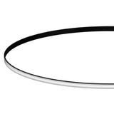 Kit que incluye perfil circular de aluminio y cubierta de silicona opal. Para fabricar espectaculares luminarias LED con múltiples opciones de instalación. Lacado en color negro mate.