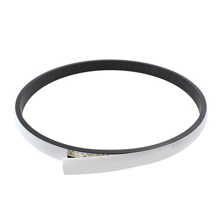 Kit que incluye perfil circular de aluminio y cubierta de silicona opal. Para fabricar espectaculares luminarias LED con múltiples opciones de instalación. Lacado en color negro mate.