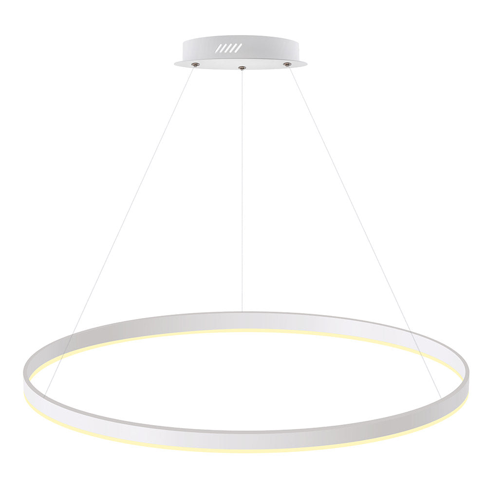 Kit que incluye perfil circular de aluminio y cubierta de metacrilato frost. Para fabricar espectaculares luminarias LED con múltiples opciones de instalación. Lacado en color blanco mate.